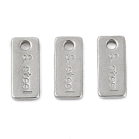 304 удлинитель цепи из нержавеющей стали, прямоугольник со словом s.steel charm