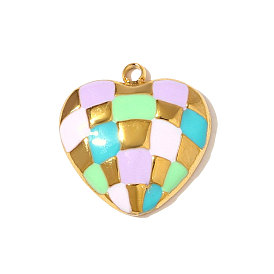 304 нержавеющей стальной эмали подвески, сердце прелести, зеркальная полировка, ионное покрытие (ip)