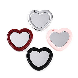 Акриловые подвески, с акриловой зеркальной поверхностью, сердце