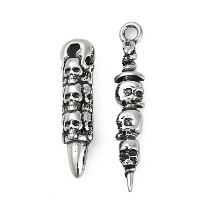 316 хирургические подвески из нержавеющей стали, талисман в виде черепа-меча