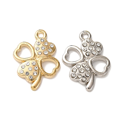 Сплава с стразами подвески, клевер