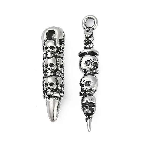 316 хирургические подвески из нержавеющей стали, талисман в виде черепа-меча