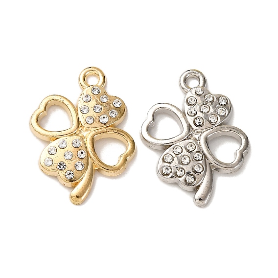 Сплава с стразами подвески, клевер