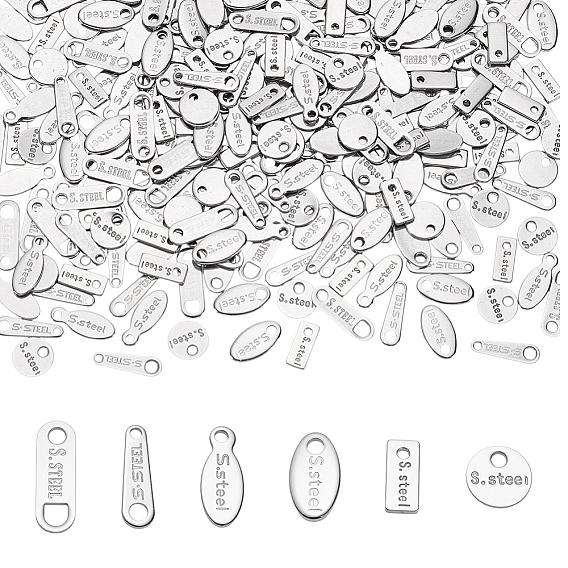 300шт 6 стили 304 подвески из нержавеющей стали, падение удлинителя цепи