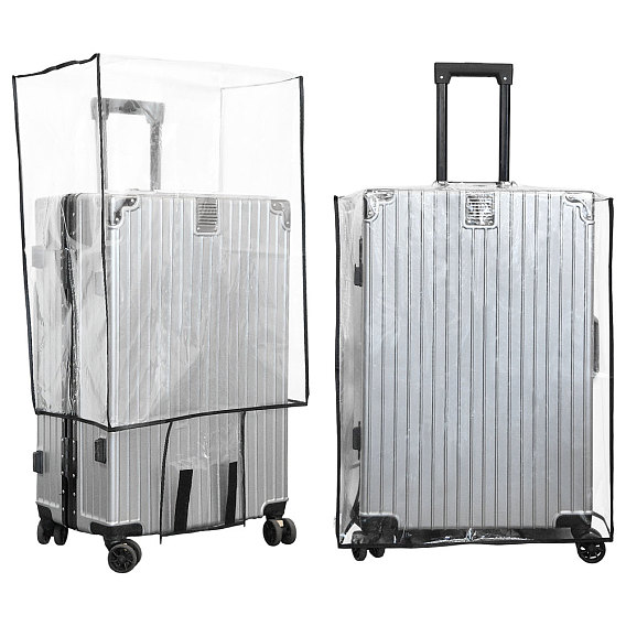 Transparent PVC Luggage Cover, Clear Travel Suitcase Protector, for 20inch Suitcase