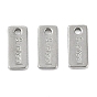 304 удлинитель цепи из нержавеющей стали, прямоугольник со словом s.steel charm