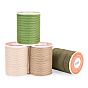 4 Rolls 4 Colors Round Waxed Polyester Cord, Taiwan Waxed Cord, Twisted Cord