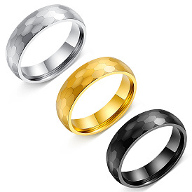 304 Stainless Steel Finger Rings for Women, Hexagon