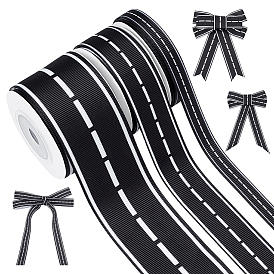 3 Rolls 3 Styles Polyester Ribbons, Costume Accessories