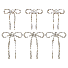 6 шт. 2 стили броши-банты из сплава со стразами для одежды