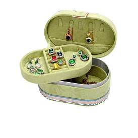 Velvet Jewelry Set Boxes for Traval, Small Jewelry Case for Women