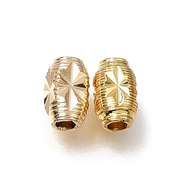 Brass Beads, Oval with Starburst, Rack Plating, Long-Lasting Plated