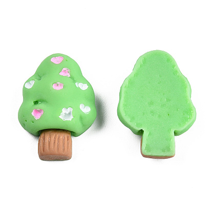 Opaque Resin Cabochons, Tree