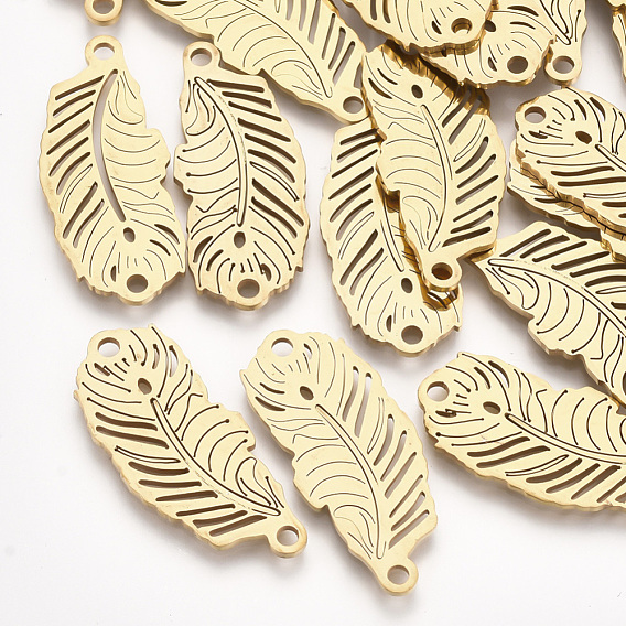 201 Stainless Steel Links Connectors, Laser Cut Links, Leaf