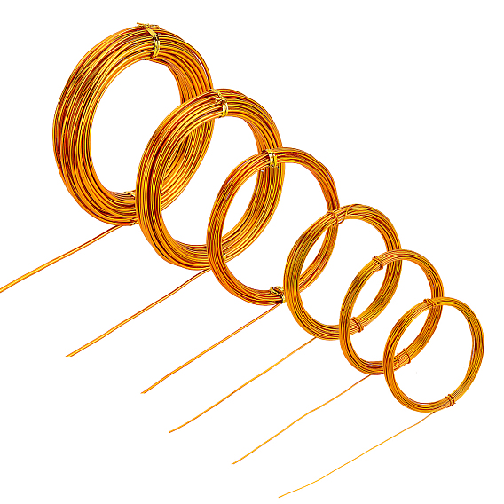 6 Rolls 6 Sizes Aluminum Craft Wire, for Beading Jewelry Craft Making