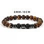 Браслеты из натуральных драгоценных камней и синтетического немагнитного гематита с бусинами для мужчин, круглые
