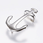 316 Surgical Stainless Steel Clasps, For Leather Belt Bracelets Making, Anchor