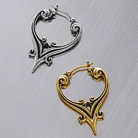 Boucles d'oreilles en alliage pour femmes, forme de vigne à bouton floral