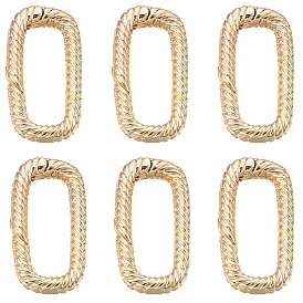 8шт. латунные пружинные кольца-затворы, без кадмия, без никеля и без свинца, Twist овальные