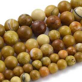Natural Yellow Opal Beads, Round