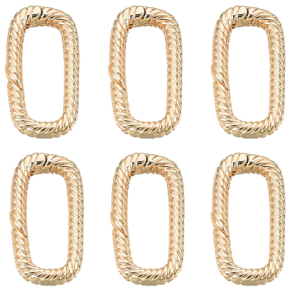 8шт. латунные пружинные кольца-затворы, без кадмия, без никеля и без свинца, Twist овальные