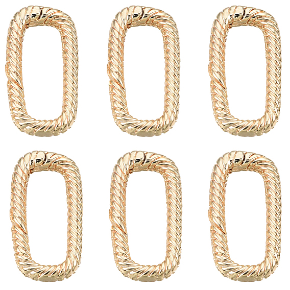 8шт. латунные пружинные кольца-затворы, без кадмия, без никеля и без свинца, Twist овальные
