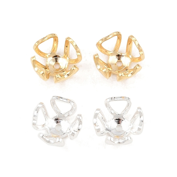 Шапочки и конусы для бусин, латунные, без кадмия и без свинца