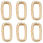 8шт. латунные пружинные кольца-затворы, без кадмия, без никеля и без свинца, Twist овальные