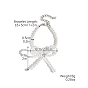 Пластиковые браслеты с искусственным жемчугом и подвесками для женщин, бантом