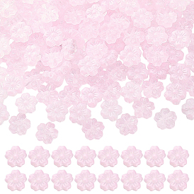 120 Perles de verre transparentes peintes à la bombe, sakura