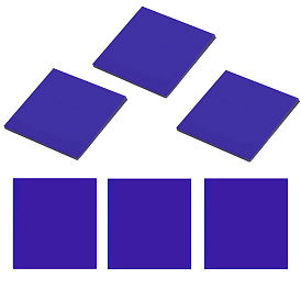 6Pcs Square Cobalt Glass, Teaching Apparatus