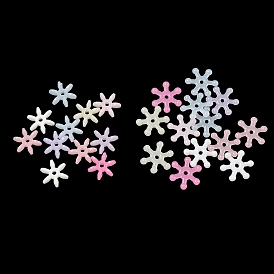 Рождественские пластиковые бусины, имитация желе, снежинка