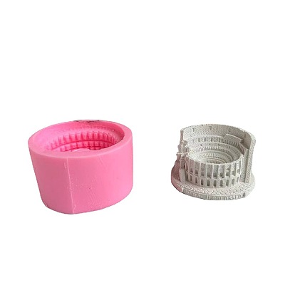 Moule en silicone de qualité alimentaire en plâtre du colisée romain, moules de résine, pour la résine UV, fabrication artisanale de résine époxy