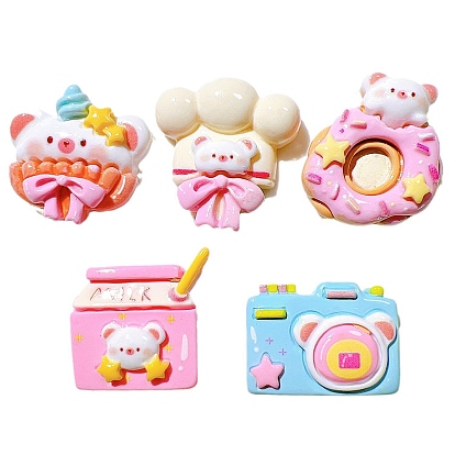 Кабошоны из мультяшной смолы, разнообразные, медведь