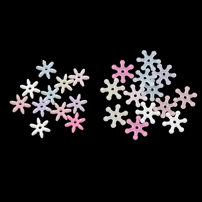 Рождественские пластиковые бусины, имитация желе, снежинка