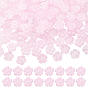 120 Perles de verre transparentes peintes à la bombe, sakura