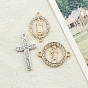 Religion Alloy Pave Clear Cubic Zirconia Virgin Mary Connector Charms
