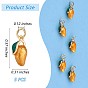 5 Pieces Mango Charm Pendant Enamel Fruit Charm Imitation Fruit Pendant for Jewelry Keychain Necklace Earring Making Crafts