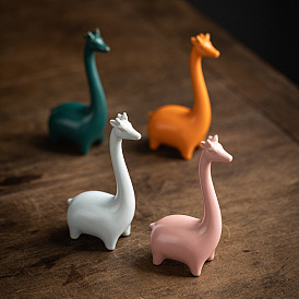 Figurines de girafe en céramique, pour la décoration de bureau à la maison