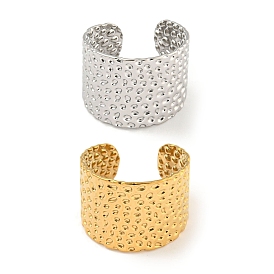 Ионное покрытие (IP) 304 Текстурированное открытое кольцо манжеты из нержавеющей стали, широкое кольцо для женщин