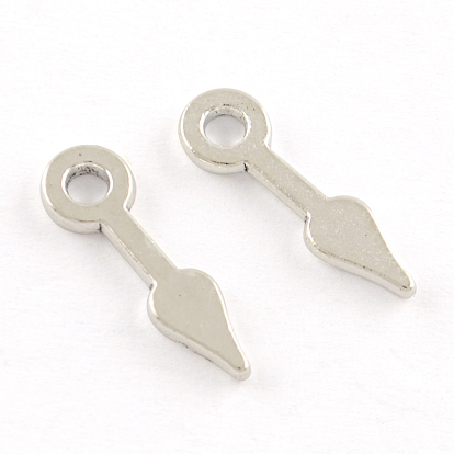 Tibetan Style Alloy Pendants, Cadmium Free & Lead Free, Pointer, 16x5x1.5mm, Hole: 2mm, about 208pcs/1000g