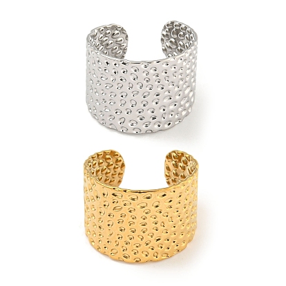 Ионное покрытие (IP) 304 Текстурированное открытое кольцо манжеты из нержавеющей стали, широкое кольцо для женщин