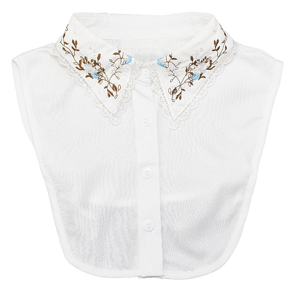 Съемные воротники из полиэстера, край аппликации для шитья одежды, аксессуары для одежды diy, цветочным узором