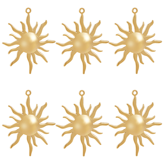 6 шт. ионное покрытие (ip) 304 подвески из нержавеющей стали, солнечные чары