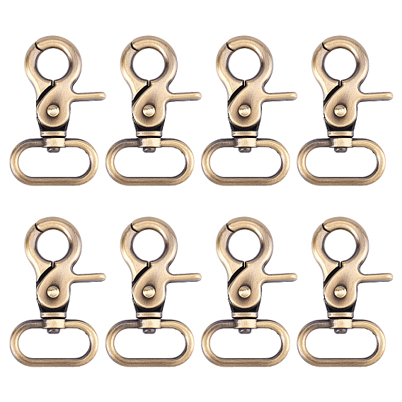 Alloy Swivel Lobster Claw Clasps, Swivel Snap Hook