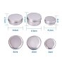 PandaHall Elite Round Aluminium Tin Cans, Aluminium Jar, Storage Containers for Cosmetic, Candles, Candies, with Screw Top Lid