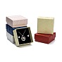 Cardboard Gift Box Jewelry Set Box, for Necklace, Bracelets, with Black Sponge Inside, Square