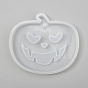 Halloween DIY Jack-O-Lantern Pendant Silicone Molds, Resin Casting Molds, For UV Resin, Epoxy Resin Jewelry Making