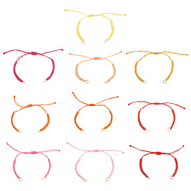 30шт 10 стили регулируемый вощеный полиэстеровый шнур изготовление браслета