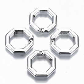 Anneaux de liaison en plastique ccb, connecteurs à liaison rapide, pour la fabrication de chaînes croisées de bijoux, octogone
